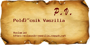 Polácsik Vaszilia névjegykártya